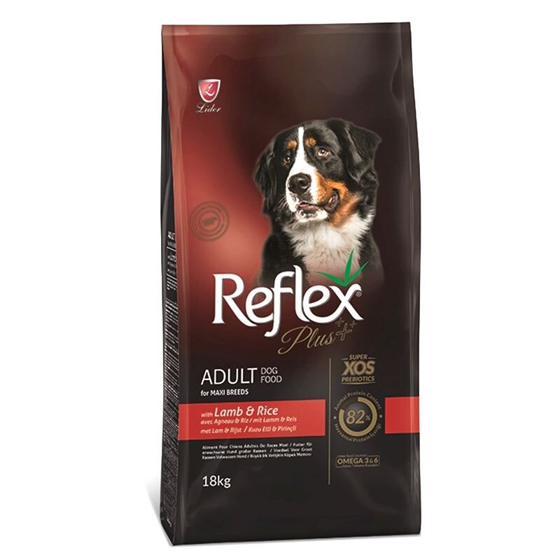 Reflex Plus Kuzu Etli Ve Pirinçli Büyük Irk Yetişkin Köpek Maması 18 KG | SRC: Barcode: 8698995028516